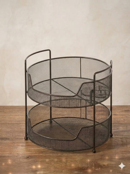 2-Tier Metal Fruit & Vegetable Storage Basket